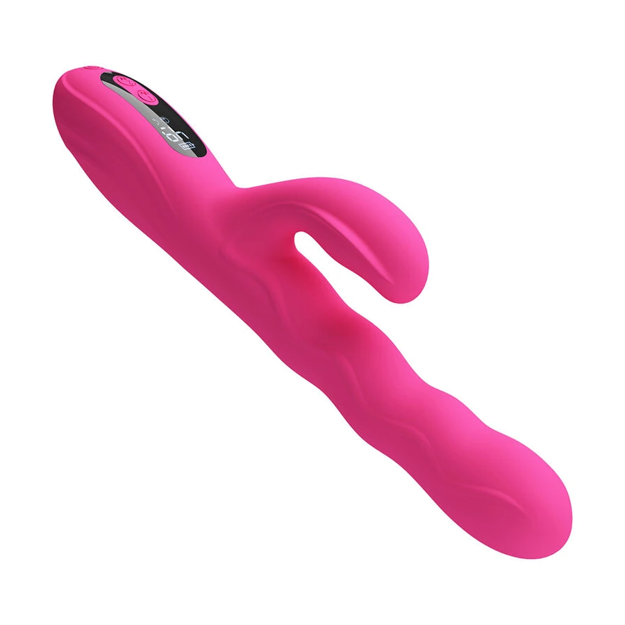 PRETTY LOVE - WINTERS MULTIFUNCTION RABBIT VIBRATOR WITH LED DISPLAY PINK